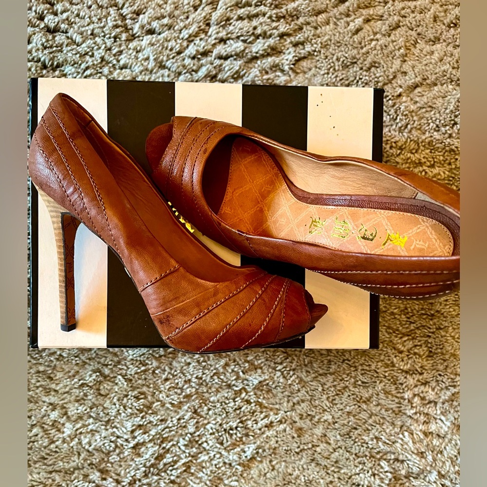 LAMB peep toe heels